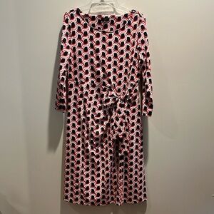 NWT Talbots Red/Orange Dress With Bow Detail, MP